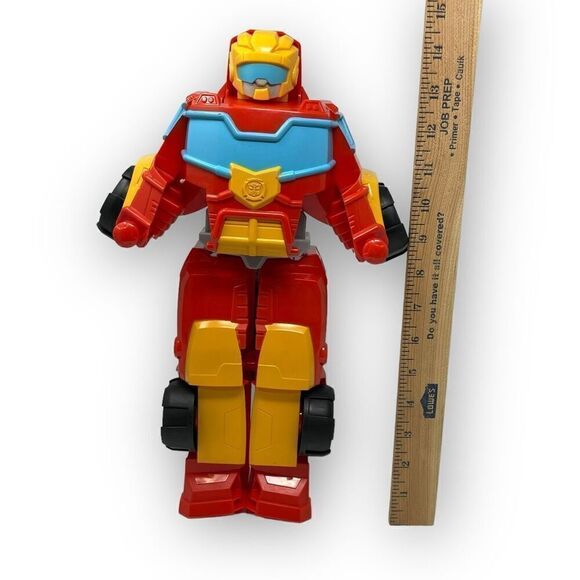 Transformers Playskool Heroes Rescue Bots Academy Hot Shot Converting Figure 14” - Picture 9 of 9